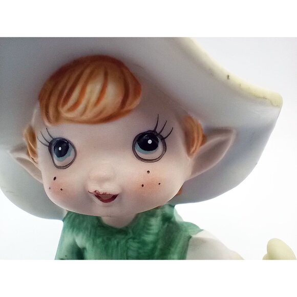 Homco Elf Figurine #5213 Made In Taiwan Hand-Painted Ceramic Vintage Collectible - Picture 4 of 11